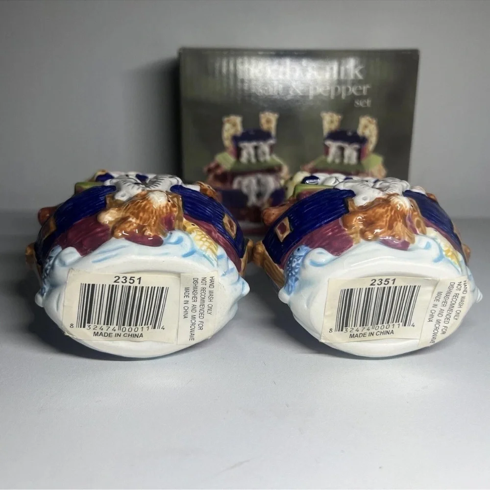 Noah’s Ark Salt And Pepper Shaker Set Animals Gift Giraffe Elephant Boat Horse